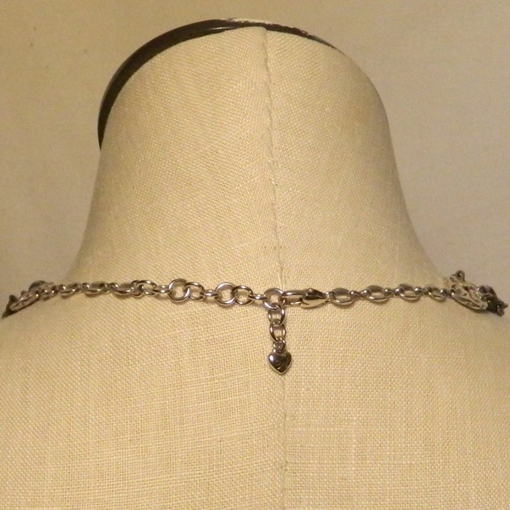 Brighton Layered Necklace Silvertone and Multi Stones EUC! - Picture 5 of 5